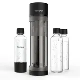 Sodapop Logan matt Schwarz + 2 Glaskaraffen + 1 PET Flasche