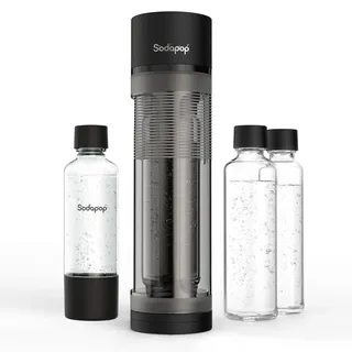 Sodapop  Logan matt Schwarz + 2 Glaskaraffen + 1 PET Flasche 