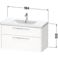 Duravit D-Code Waschtischunterschrank 2 Auszüge, DC4673010180000