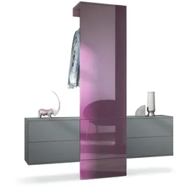 Vladon Wandgarderobe Carlton 157 x 193 x 35 cm Brombeer