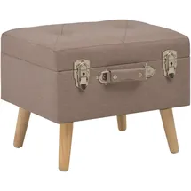 vidaXL Hocker mit Stauraum 40 x 40 x 40 cm Braun Stoff