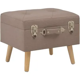 vidaXL Hocker mit Stauraum 40 x 40 x 40 cm Braun Stoff
