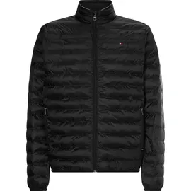 Tommy Hilfiger Herren Kern packbare runde Jacke, Schwarz M