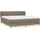 vidaXL Boxspringbett mit Matratze Taupe 180x200 cm Stoff