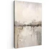 onlywow LEINWANDBILD Moderne Kunst | Abstrakt - Beige Wanddeko 40x60 cm