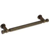 FURNIWARE 10 Stück Küchengriffe Bohrlochabstand 128 mm Möbelgriff Schrankgriffe Schubladengriffe für Türgriff der Badezimmertür,Antiquitäten Brass