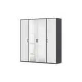 Rauch Drehtürenschrank Yarm , grau , Maße (cm): B: 187 H: 194
