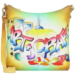 Greenland Nature Art+Craft Umhängetasche Leder 34 cm  mehrfarbig