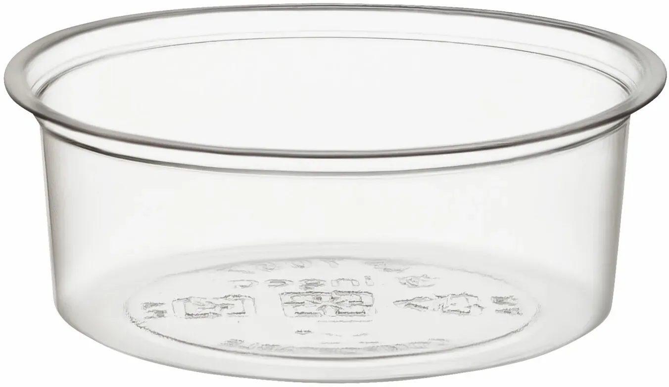 BIO Dressingbecher rund  60ml, O 70mm, aus Biokunststoff (PLA), 100 Stk.