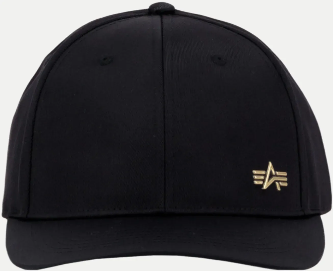 Cap mit Metall-Label Schwarz