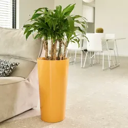 euro3plast Pflanztopf TUIT Ø 33 cm mango gelb