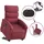 vidaXL Massagesessel mit Aufstehhilfe Polyester 92 x 99,5 x 92 cm Weinrot elektrisch