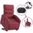 vidaXL Massagesessel mit Aufstehhilfe Polyester 92 x 99,5 x 92 cm Weinrot elektrisch