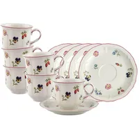 Villeroy & Boch Kaffeetasse mit Untertasse 0,12 l Bunt 6 St.