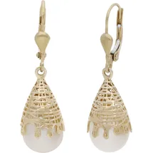 VIVANCE Ohrhänger VIVANCE Gelbgold 375 2x Süßwasseperle