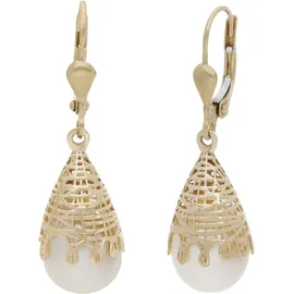VIVANCE Ohrhänger VIVANCE Gelbgold 375 2x Süßwasseperle