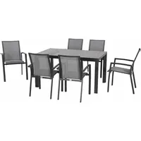 Siena Garden Gartenmöbelset Velia 7-teilig 6 x Dining Sessel 1 x Tisch