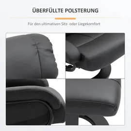Homcom Relaxsessel Polyester 80 x 102 x 76 cm schwarz mit Hocker