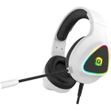 Canyon GH-6, headset, USB / 2x 3.5mm jack, 2m cable, multicolor RGB backlight, white (Kabelgebunden), Gaming Headset, Weiss