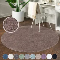 Carpet City Shaggy", braun, H:30mm Ø:200cm, Polypropylen, Teppiche, Teppich