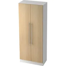 Hammerbacher Aktenschrank V7100/W/E/RE weiß, eiche 4 Fachböden 80,0 x 42,0 x 200,4 cm