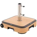 Doppler Alu Wood Trolley Betonplatte 56x56cm Sonnenschirmständer (85897AWGT)