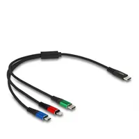 DeLock USB 2.0 USB-C Stecker, USB-C® Stecker, USB-Micro-B Stecker, Apple Lightning - 0,3 m