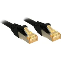 Lindy 47310 RJ45 Patchkabel CAT 6a (Rohkabel CAT 7) S/FTP 3.00 m Schwarz mit Rastnasenschutz 1 St.