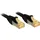 Lindy 47310 RJ45 Patchkabel CAT 6a (Rohkabel CAT 7) S/FTP 3.00 m Schwarz mit Rastnasenschutz 1 St.
