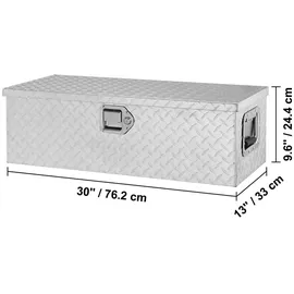 Vevor 762 x 330 x 244 mm Werkzeugkasten für Lkw-Ladefläche, Abschließbar 64 L Truckbox Werkzeugbox Aufbewahrungs-Werkzeugkasten, 30 kg Tragfähigkeit Werkzeugkiste Organizer für Wohnmobil, PKW usw.