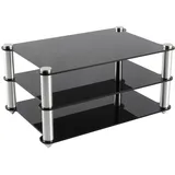 KGUSS Mini HiFi Rack Schwarz Acryl Audio Komponenten Rack 2 Schicht Aluminium Halterungen Kleines Desktop Stand Rack für HiFi Audio Equipment dac Amplifier Amp