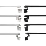 Natural Goods Berlin Handlauf Set OBLONG Metall schwarz / 6x Stück Handlaufhalter ROUND & 500cm Treppengeländer/rostfreier, pulverbeschichteter Treppenhandlauf/Handlauf Treppe Innen & Außen
