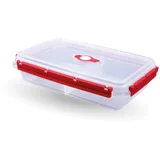 Bestlivings Frischhaltebox Mit Deckel Fresh System 2 Liter Brotdose Mit Trenner Rot