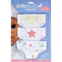 DOLLSWORLD 60162 Stoffwindeln mit Klettverschluss