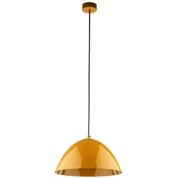 Licht-Erlebnisse Pendelleuchte MIRANDA Ocker Metall 1x E27 bis 15W | LE111401