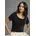 LAURA SCOTT LAURA SCOTT Damen 44/46 Single Jersey Obermaterial 95 Viskose 5 Elasthan Glitzermuster figurbetont hüftlang Rundhals Shirts mit Glitzersteinen