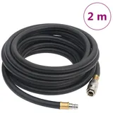 vidaXL Hybrid-Luftschlauch Schwarz 0,6" 2 m Gummi und PVC