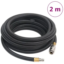 vidaXL Hybrid-Luftschlauch Schwarz 0,6" 2 m Gummi und PVC