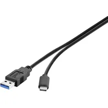 Renkforce USB-Kabel USB 3.2 Gen1 (USB 3.0 / USB 3.1 Gen1) USB-A Stecker, USB-C® Stecker 1.80 m