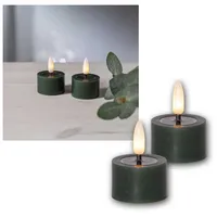 Star Trading Flamme Flow LED-Kerze 5 cm dunkelgrün 2 St.