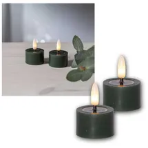 Star Trading Flamme Flow LED-Kerze 5 cm dunkelgrün 2 St.