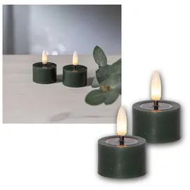 Star Trading Flamme Flow LED-Kerze 5 cm dunkelgrün 2 St.