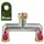 Bradas 2-Wege Verteiler 3/4" silber
