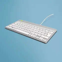 R-Go Tools Tastatur Compact Break RGOCODEWDWH kabel weiß