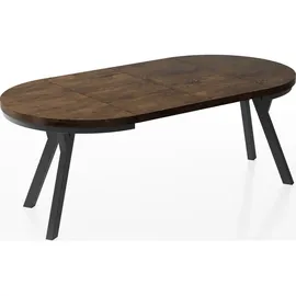 WFL GROUP Esstisch, Alteiche, Holzwerkstoff, 9-Sitzer, Rund,Rund, 90x76x90 cm, Esszimmer, Tische, Esstische