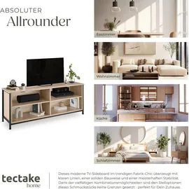 Tectake Sideboard 147 x 41 x 60,5 cm Braun