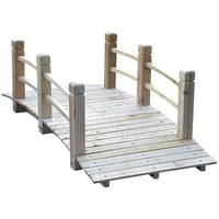 Outsunny Gartenbrücke 152,5 x 67 x 48 cm Natur