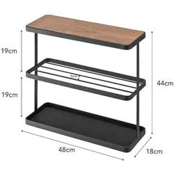Yamazaki Home Beistelltisch Sofatisch Nachttisch Zeitungstisch 48x44x18cm Tower schwarz