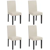 MCW Esszimmerstuhl Littau Leder weiß 4er Set