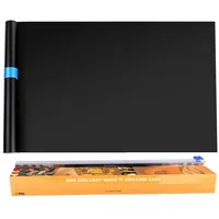 Homealexa Grillmatte 40 x 500 cm Edelstahl Schwarz